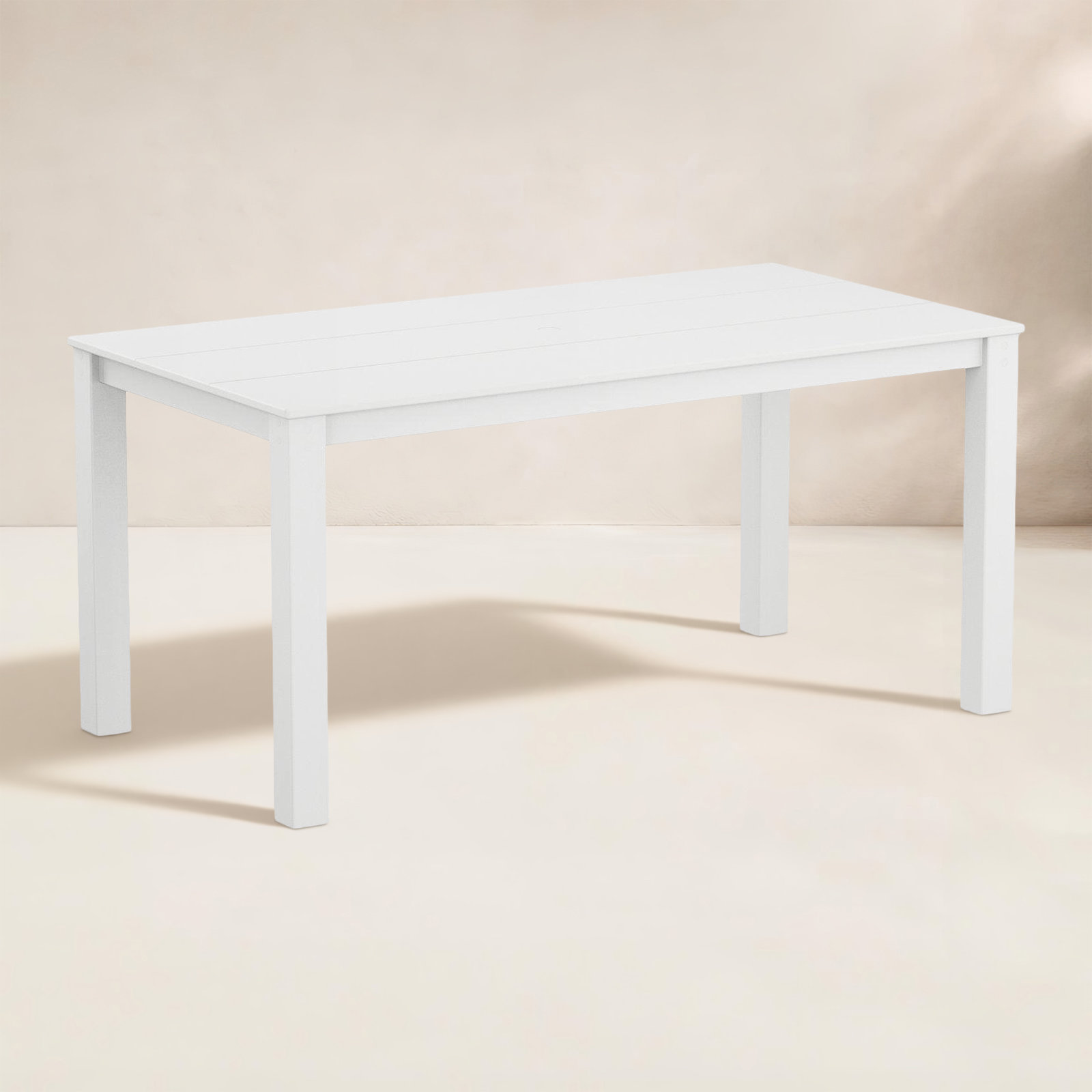 POLYWOOD® Studio 34" Patio Dining Table, White