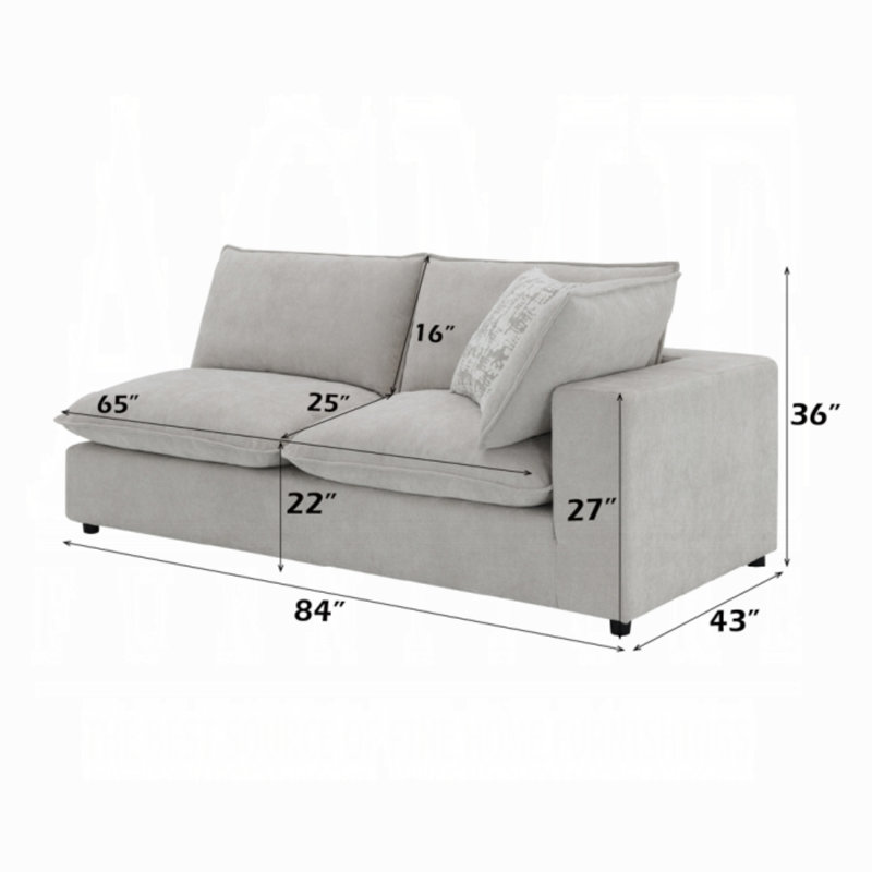 Marisa Modular Rf Loveseat W/2 Pillows