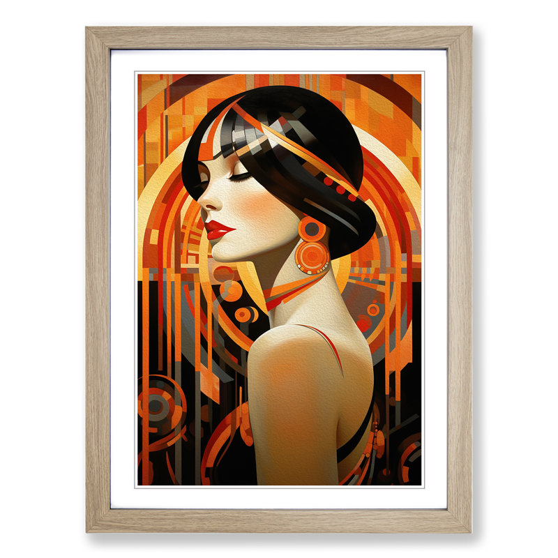 Single Picture Frame Print on Wood, Oak Framed, 34cm H x 25cm W