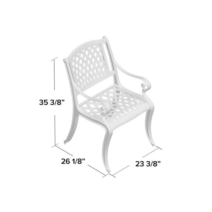Darby Home Co Grimm Metal Outdoor Dining Armchair & Reviews | Wayfair