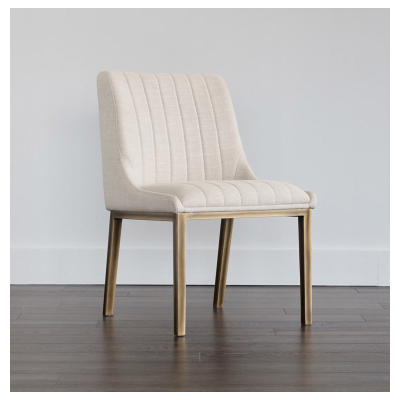 Chaise d'appoint rembourrée H 20 po Beatriz, Beige