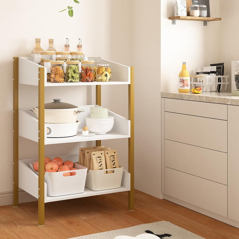 Bibliothèque, petite bibliothèque, rangement à 3 niveaux, étagère industrielle pour salon, salle de classe, bureau, dortoir, ensemble de 2, blanc