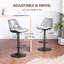 Swivel Upholstered Adjustable Height Counter Stool-107120735