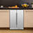 24" Silver Beverage Refrigerator with French Doors 150-Can Capacity, Built-in or Freestanding Beer and Drink Cooler