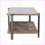 Table basse à miroir avec cadre champagne pour le salon, solution de rangement élégante et peu encombrante