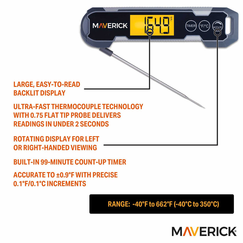 Temp & Time Thermocouple Instant Read Thermometer