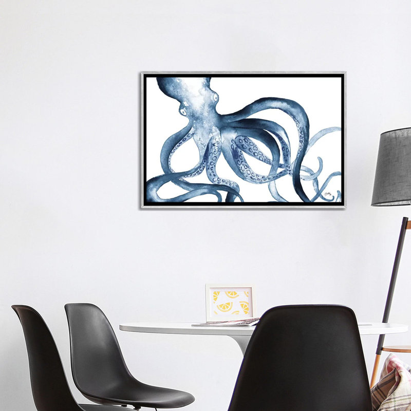 Print, Toile avec cadre argenté, Pas de tapis, H 26 po x l 40 po x 1,5 po