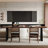 Dark walnut Rectangular Solid Wood desks-465240586