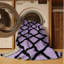Tapis rose à motif treillis lavable à la machine-418115552