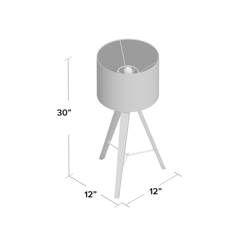 Lampe de table trépied 30 "
