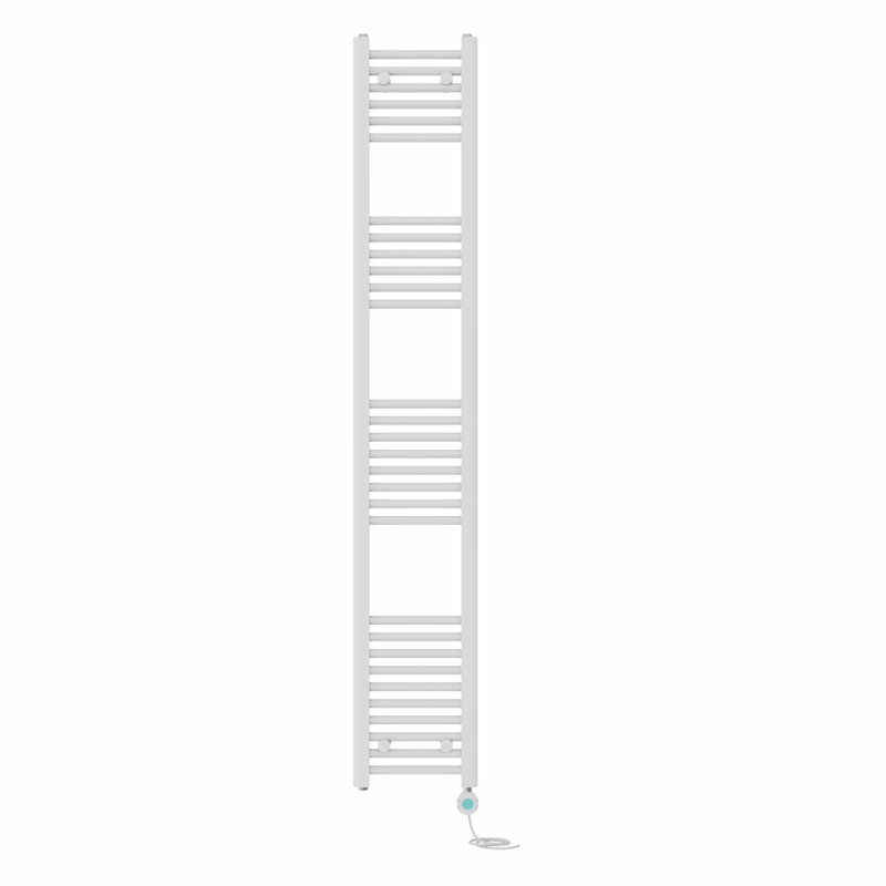 Kendal Straight Towel Rail Heated Towel Rails, 180cm H x 30cm W x 3cm D, White