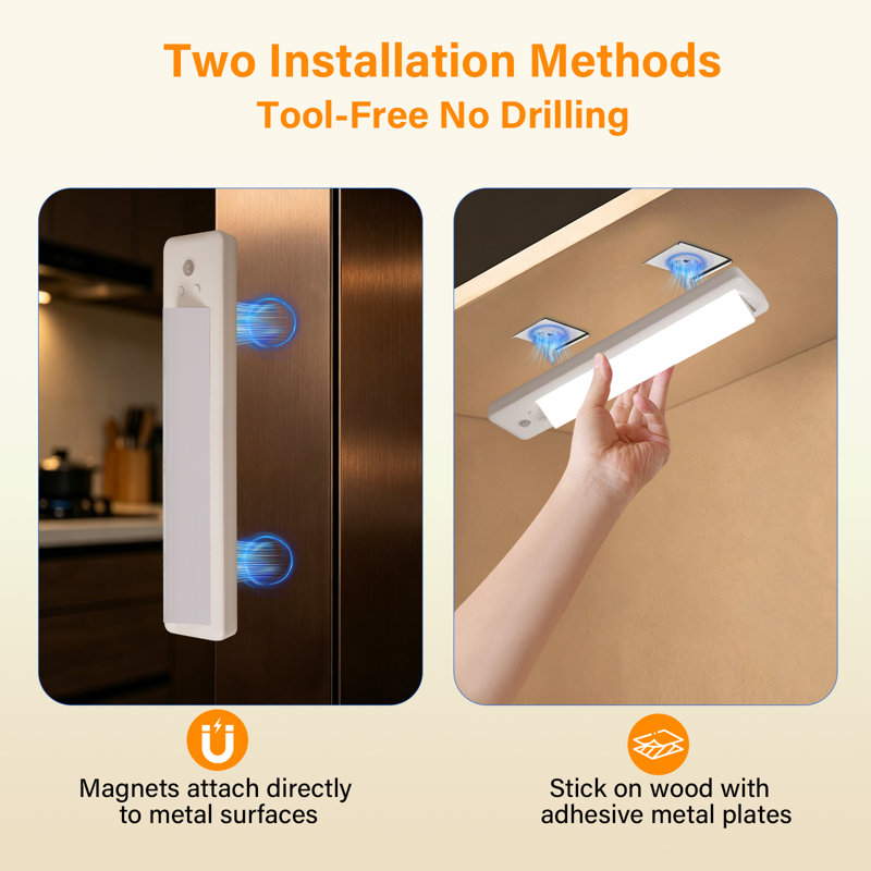 Éclairage sous-armoire de 12 po avec lumière rotative sans fil rechargeable RVB avec télécommande