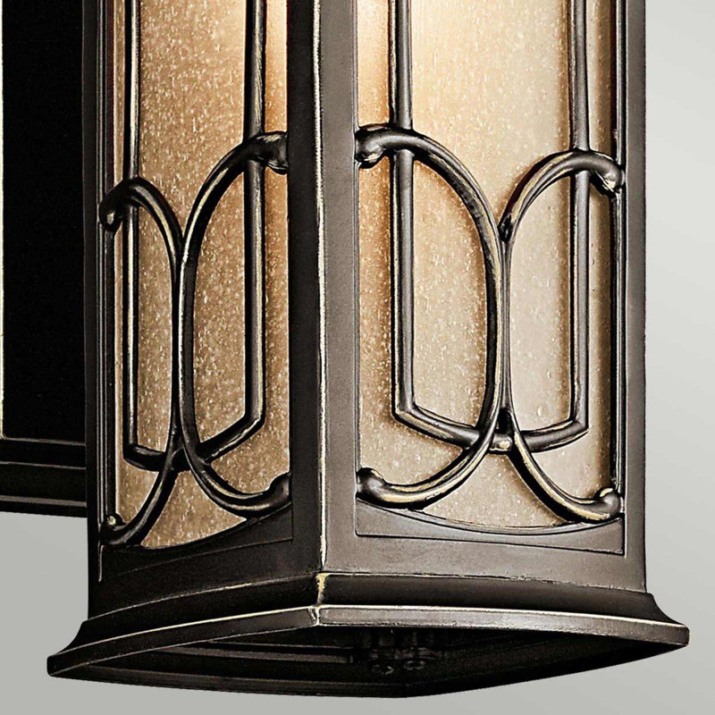 Umber Oil Rubbed Bronze Outdoor Wall Lantern, Small