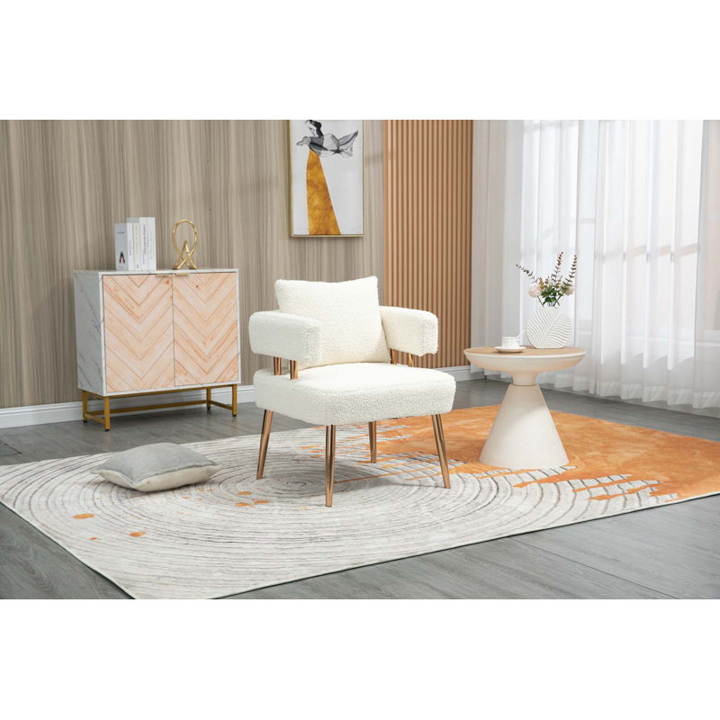 Chaise avec accoudoirs d'appoint, Ourson blanc
