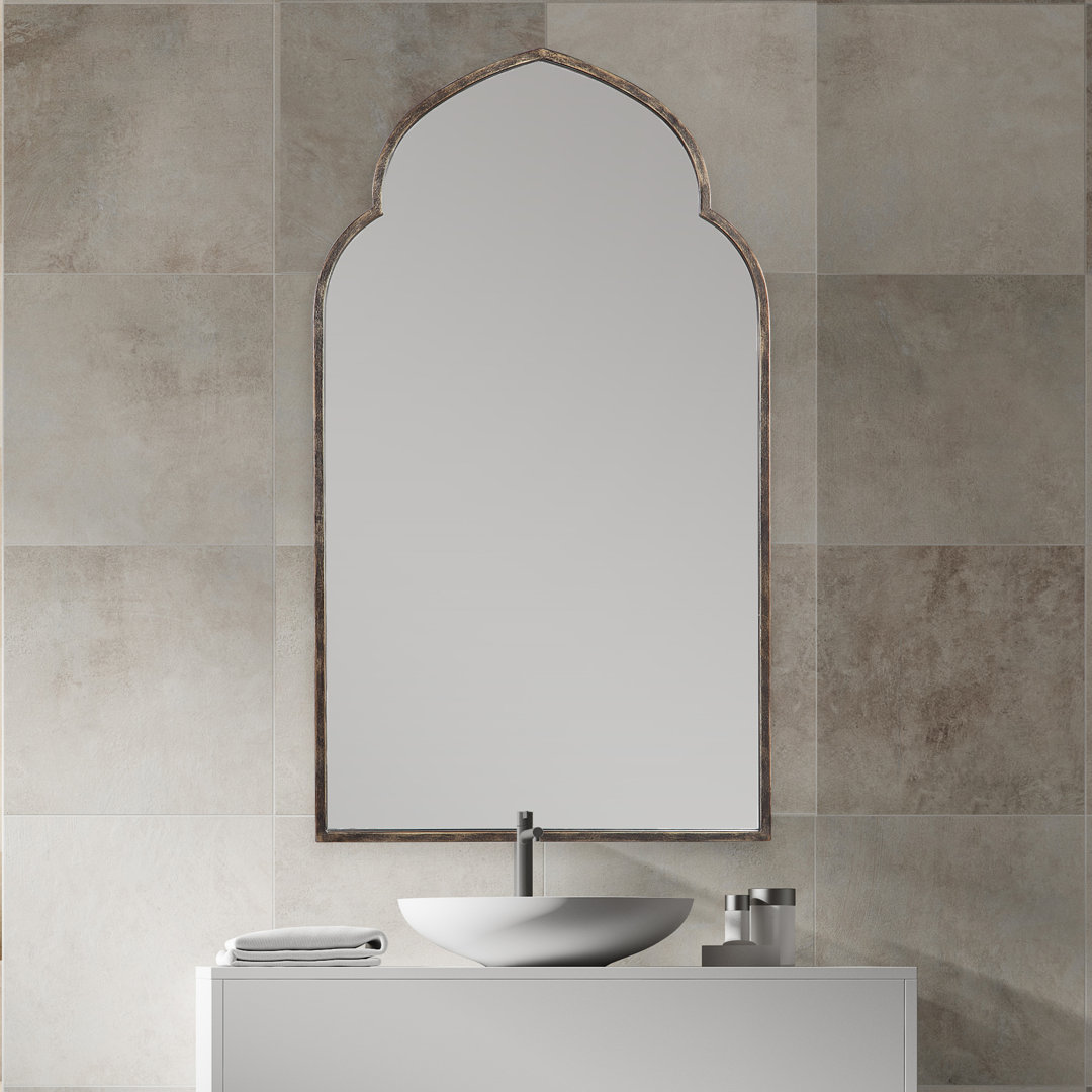 Comteporary Arch Framed Bathroom Vanity Wall Mirror Rosdorf Park