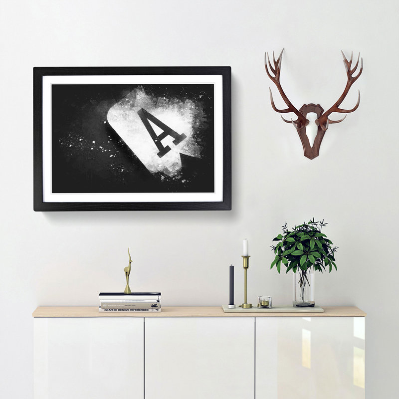 The Ace of Spades - Framed Print, Black Framed, 33cm H x 45cm W x 2cm D