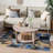 Rustic Farmhouse Round Wood Coffee Table With Storage-325629760