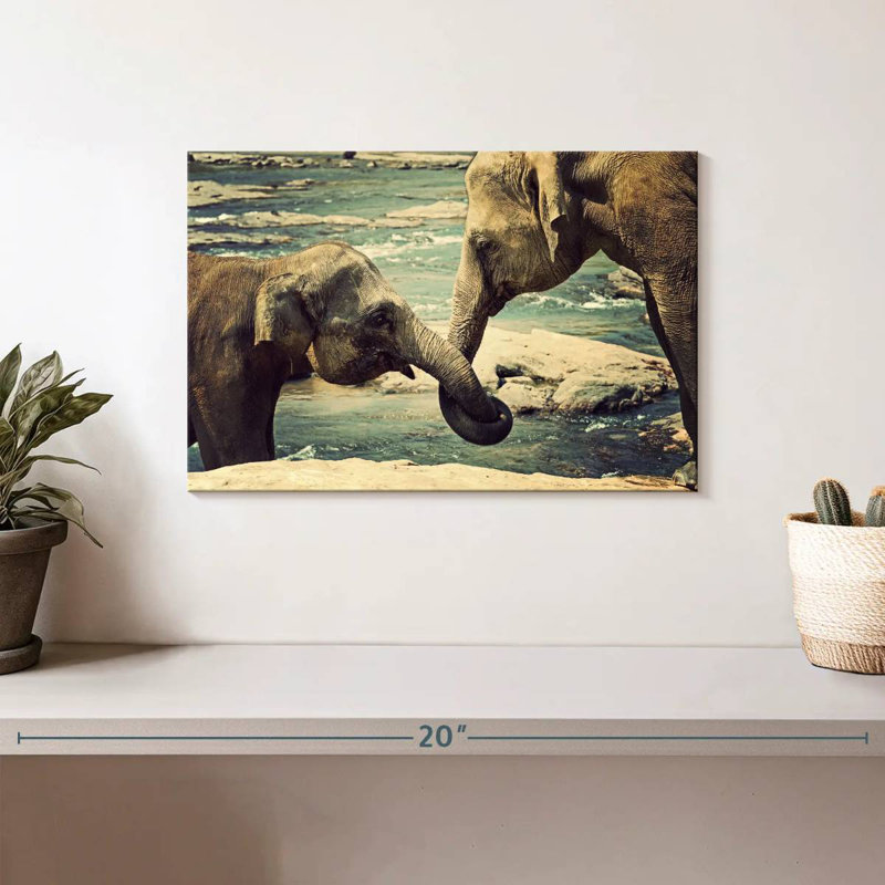 Brampt Asian Elephants, 8" H x 12" W