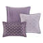 Ensemble d'édredon luxueux 7 pièces en jacquard mauve pour lit très grand californien, avec un design à paillettes et un élégant effet dégradé-119071115