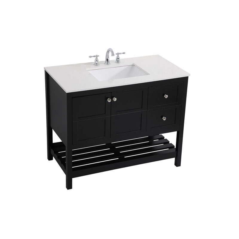 Ensemble de meuble-lavabo simple 42 po Krish, Noir