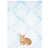 Blue/Brown Damask Blue Bunny
