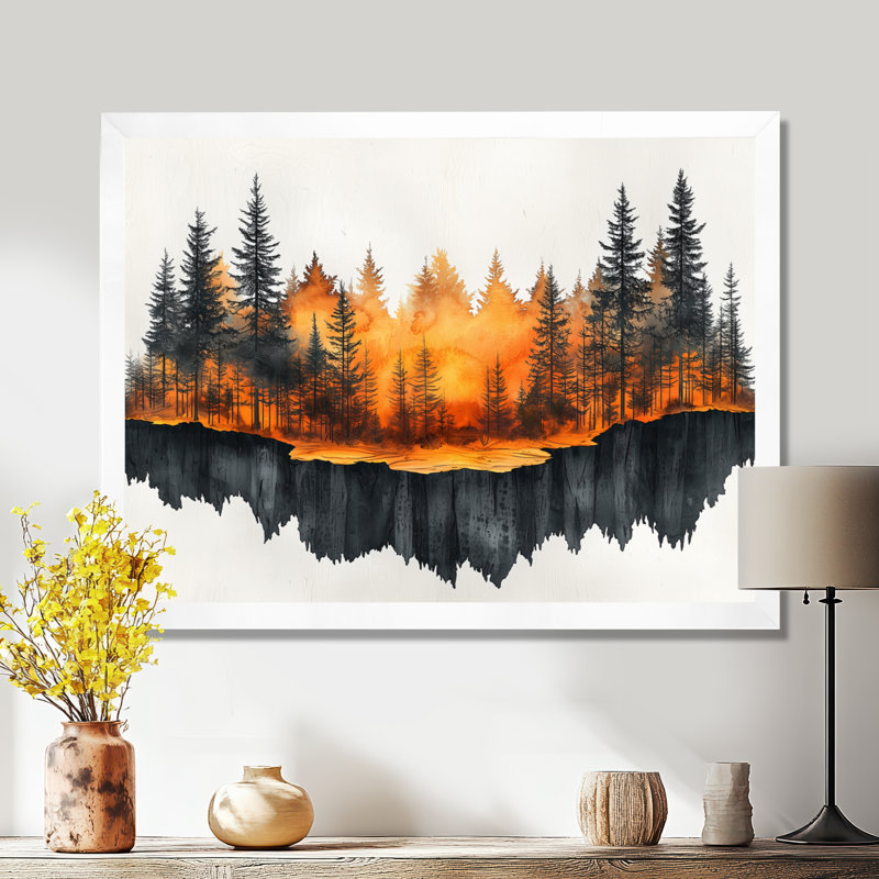 Glenice - Landscapes Canvas Art Print, H 34 po x l 44 po, Avec cadre, Blanc