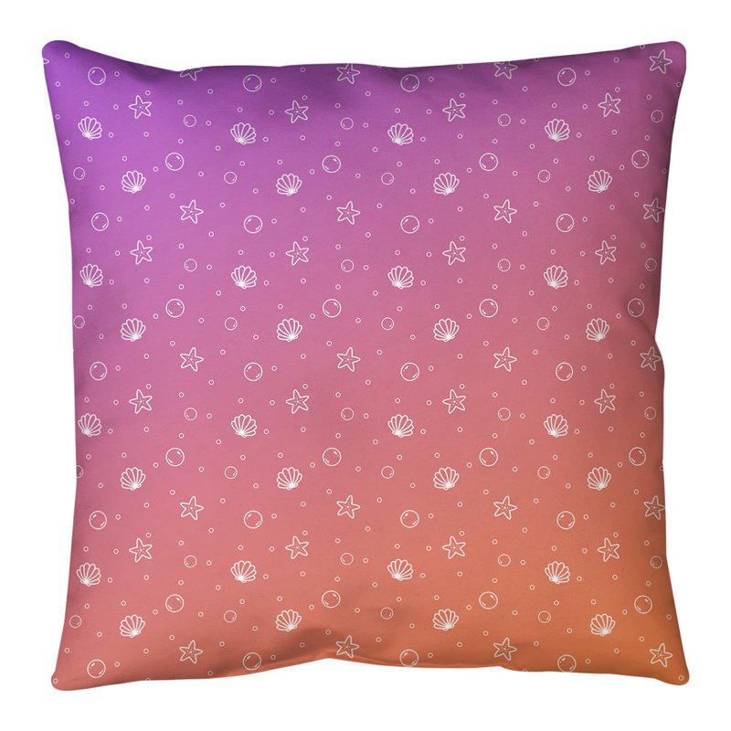 Coussin de sol Katelyn Elizabeth, H 36 po x l 36 po, Mauve et orange