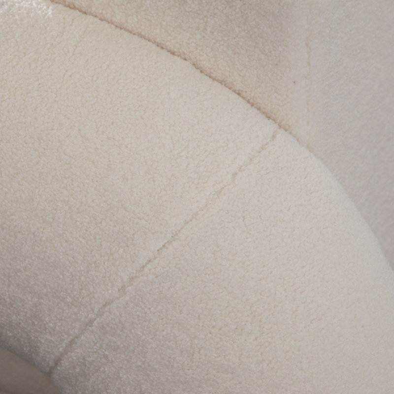 Chaise d'appoint Noa en sherpa ivoire