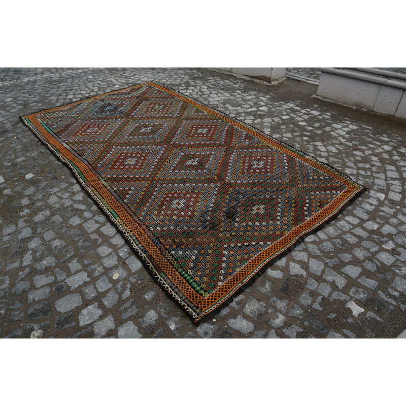 Geometric Rugs, Kilim, Turkish Rug, Cool Rug, Vintage Rugs, Saloon Rug, Orange Kitchen Rugs