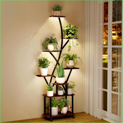 Plant Stand Indoor with Grow Light, 8 Tiered 64
