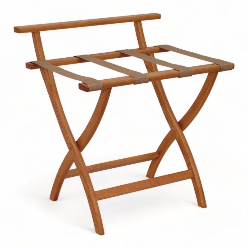 Porte-bagage en bois, Brun clair, Acajou