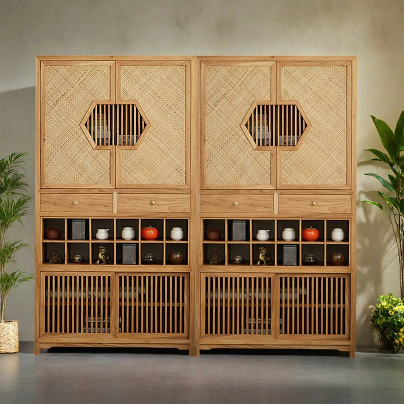 Bibliothèque de style chinois, Brun