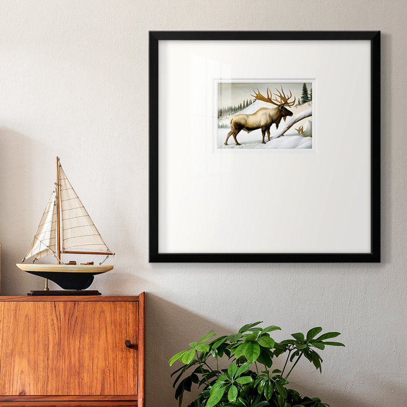 Ingvalson " Snow Elk ", 21" H x 21" W x 1.25" D