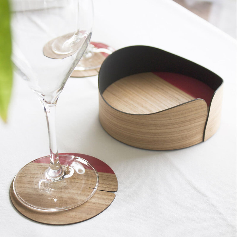 LIGNIS® Nelumbo Wood Sweet Bowl, Red/Oak