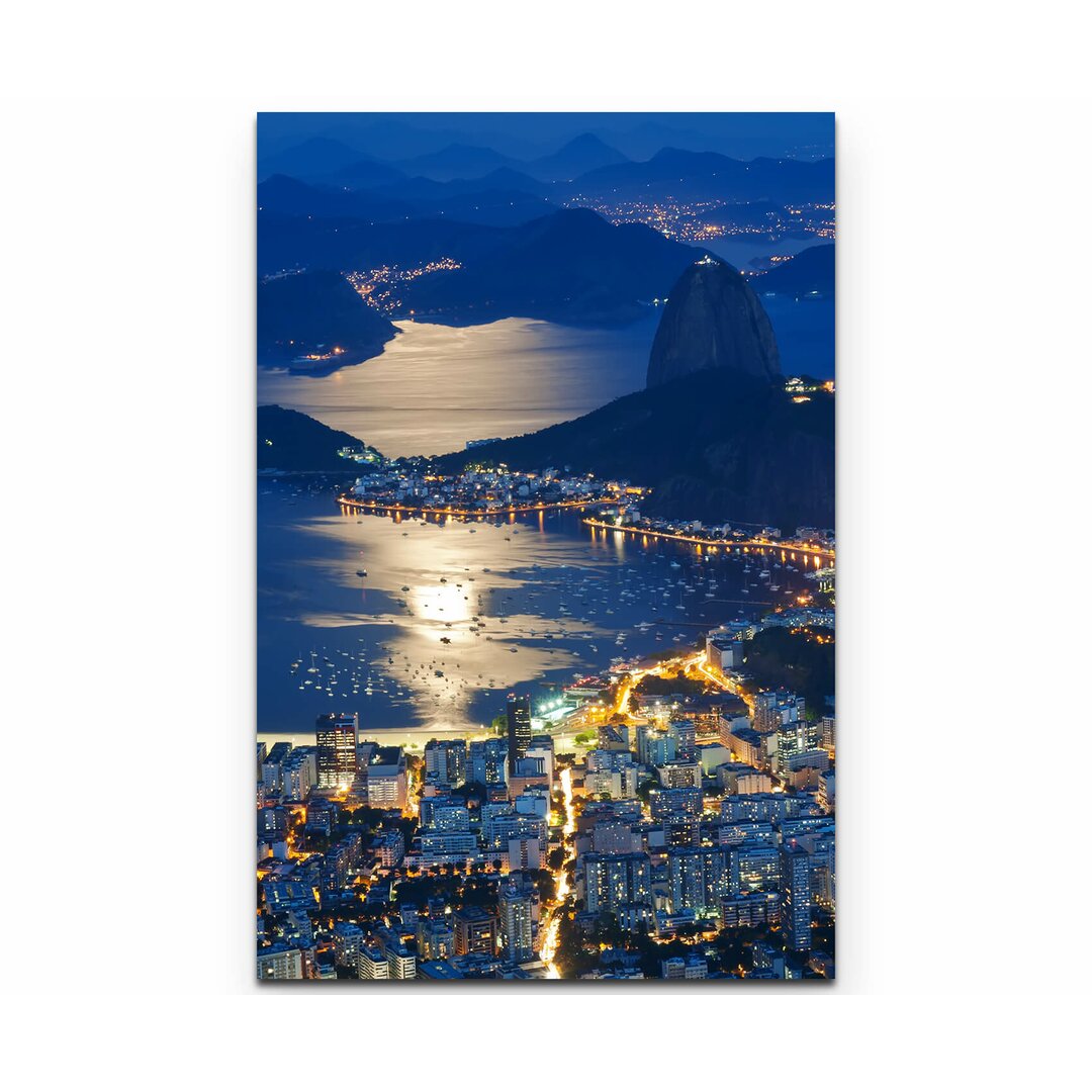 Leinwandbild Rio de Janeiro bei Nacht