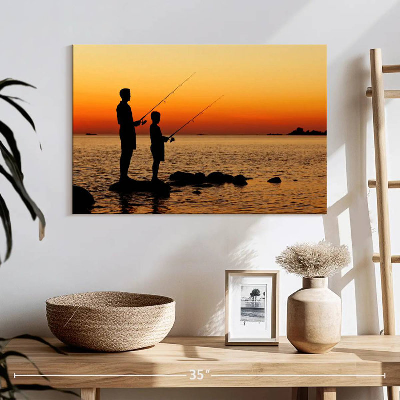 Senne Dad And Son Pêche, H 16 po x l 24 po