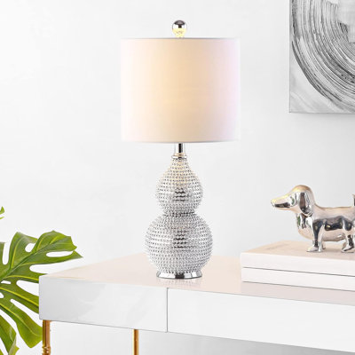 Lampe de table argentée 20 po Shenna