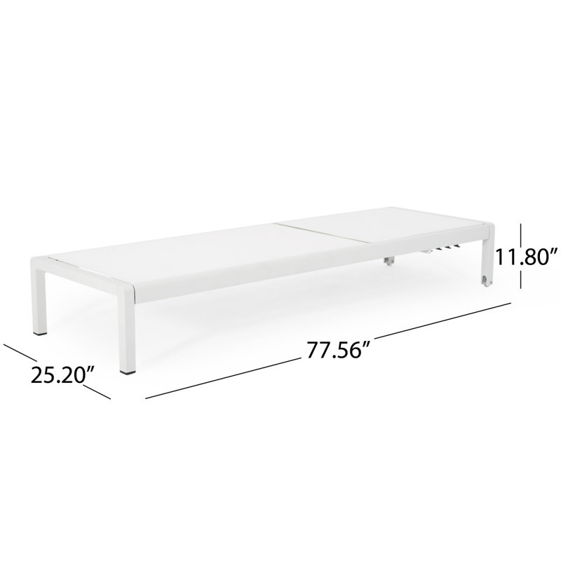 Chaise longue inclinable d'extérieur Cape Coral KD, Blanc