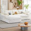 Canapé modulaire en L avec chaise longue en velours côtelé Corduroy-15976691