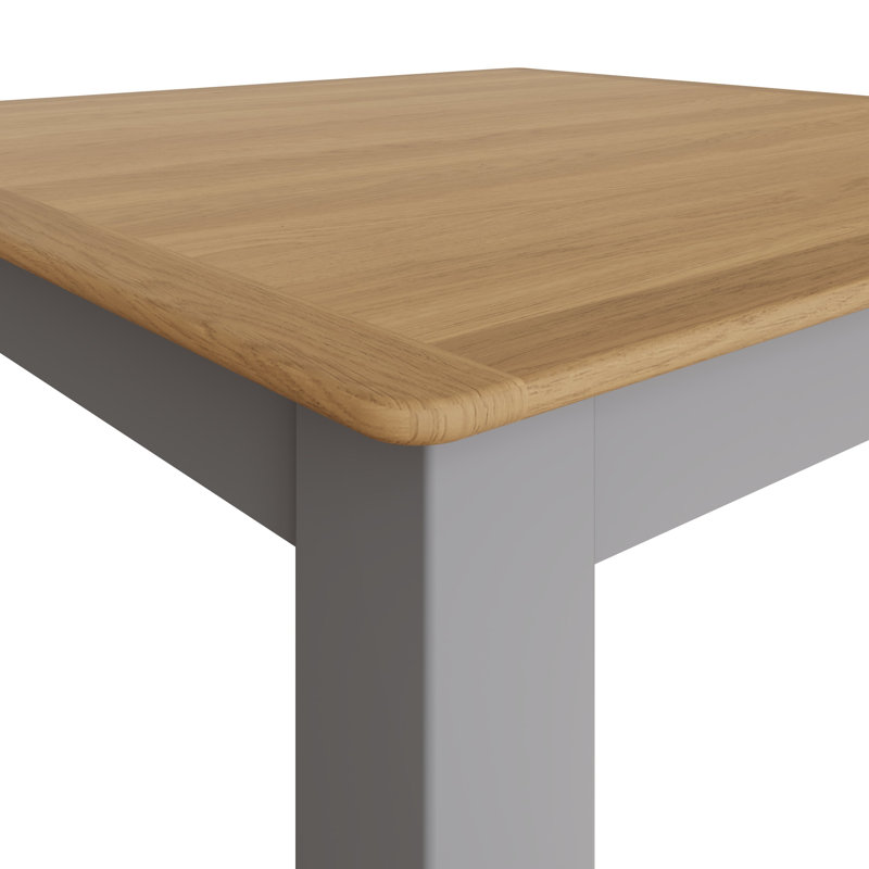 Daris 80cm Square Dining Table. Solid Oak., Grey