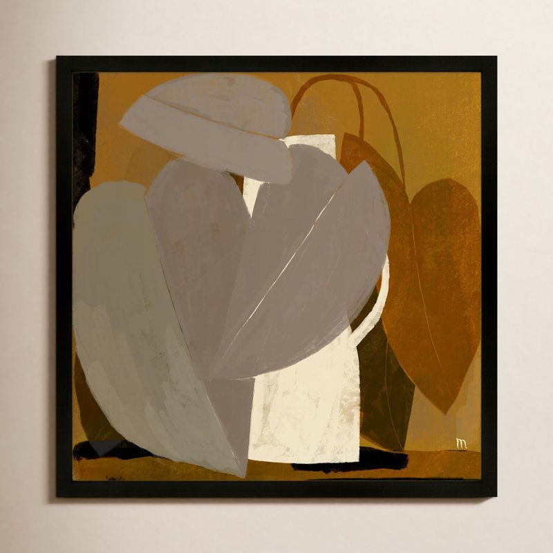 Autumn Leaves Painting by StudioM, Black Framed, 24" H x 24" W x 1.25" D