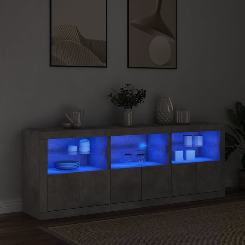Barzykin 181.5cm Sideboard, Concrete Grey