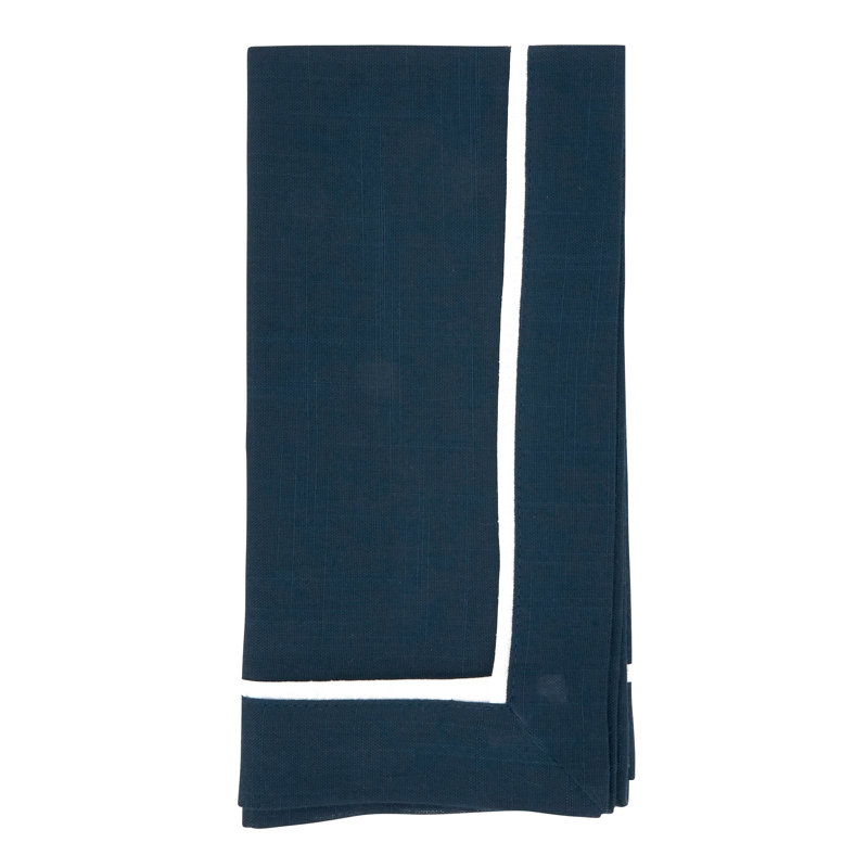 Crestover Polyester Square Napkin, Navy Blue