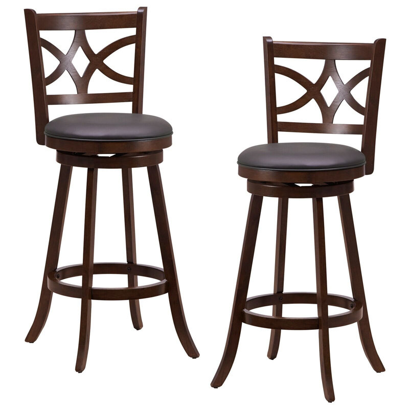 Authier Swivel Upholstered Counter Stool, Extra Tall (74cm Seat Height)