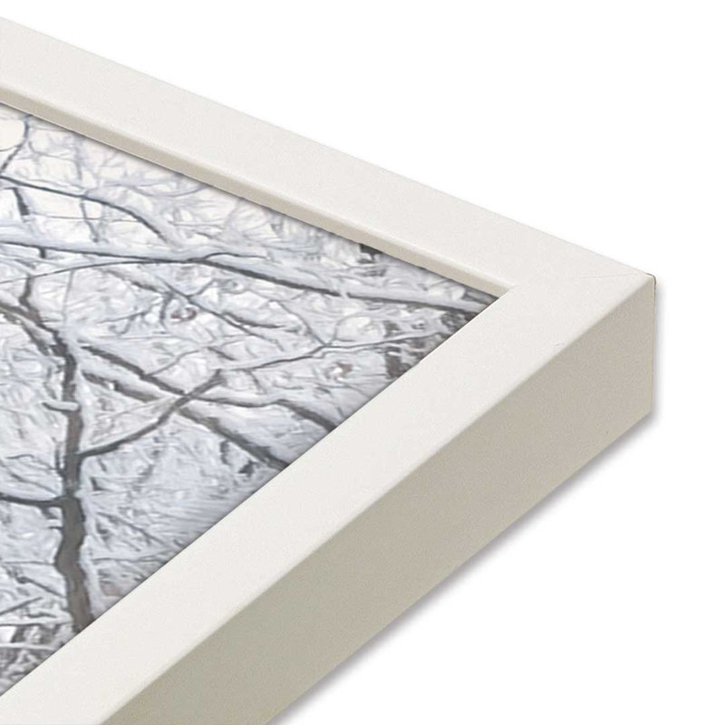 «Snowy Day» par Lori Deiter, reproduction d'art, L 48 x H 36, Blanc, Impression encadrée