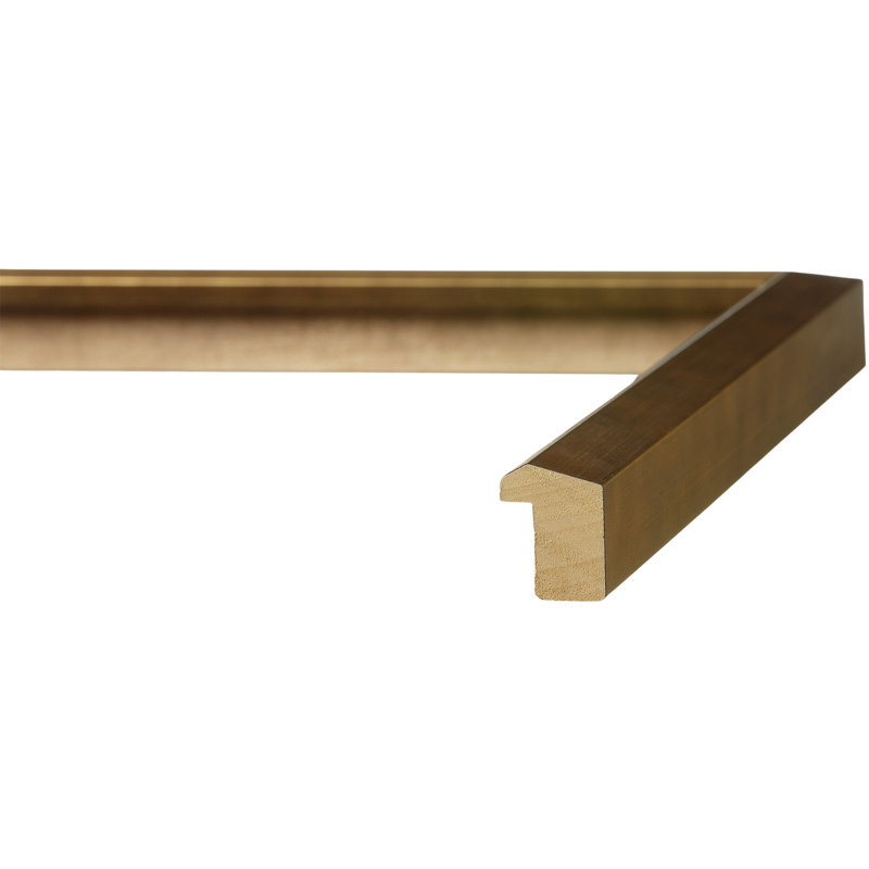 Ramino Wood Picture Frame, 4" x 6", Brushed Gold