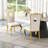 Montzerrat Upholstered Leather Dining Chair With Circular Hole Backrest And Carved Stainless Steel Legs, Armless Side Chair For Dining Room, Living Room, Or Bedroom -71803937-71803936