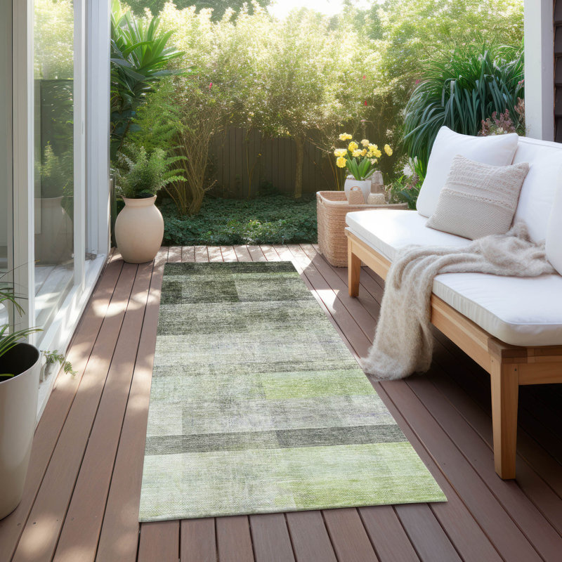 Tapis intérieur / extérieur Milani avec envers antidérapant, Tapis de couloir 2 pi 3 po x 7 pi 6 po