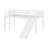Low Loft Bed With Slide, Ladder, Safety Guardrails-1980673596