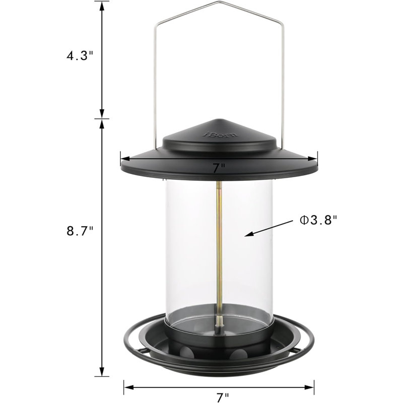 Mangeoire tube suspendue, Noir